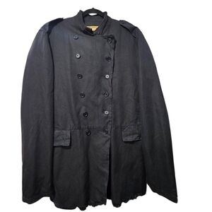 John Varvatos Black Canvas Field Jacket Size XL